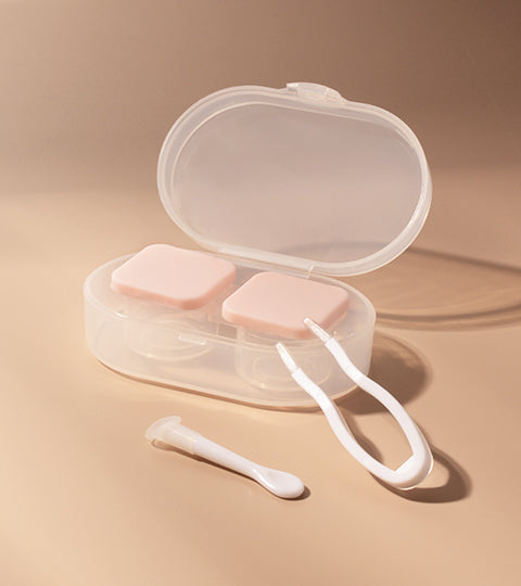 Flip Press Lens Case (Pink)